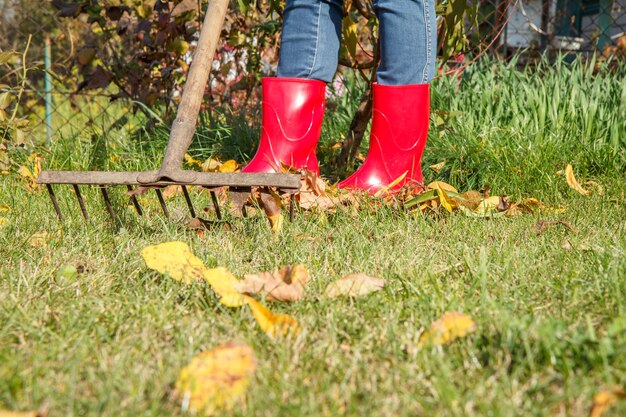 Which side of the mulching blade goes down?