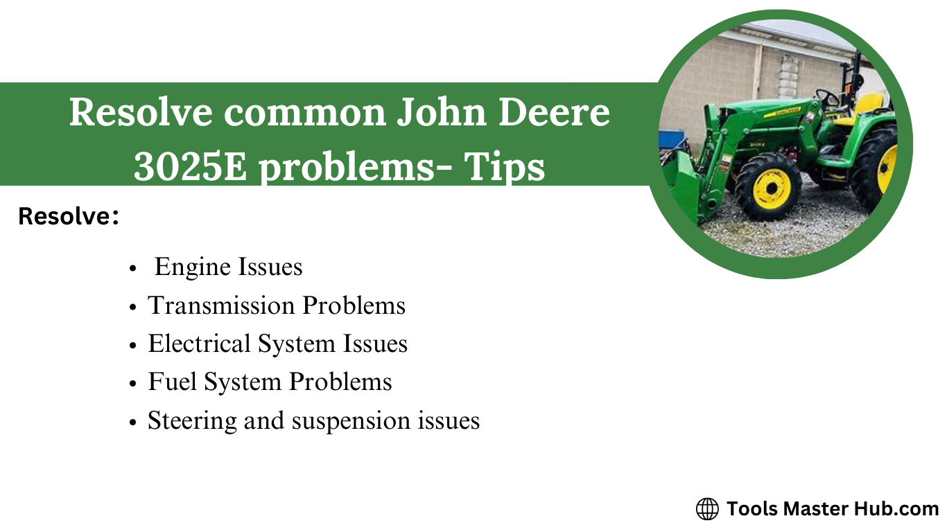 John Deere 3025E problems