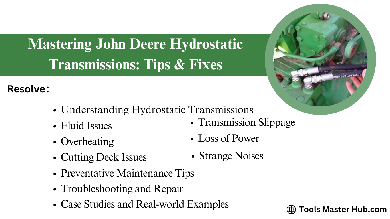 John Deere Hydrostatic Transmissio